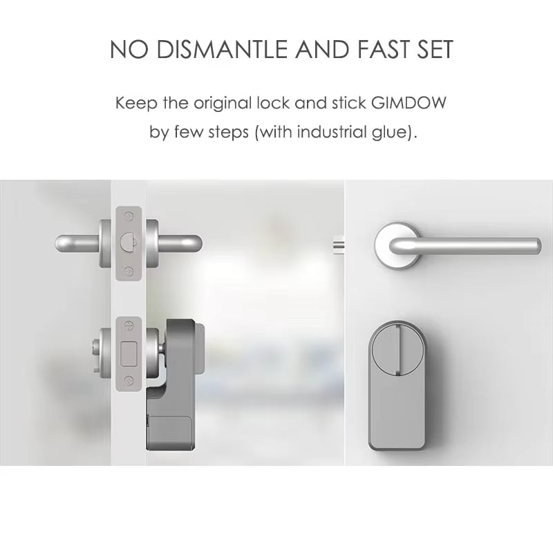 Bluetooth-Compatible Smart Door Lock Can Smart Key/Password /APP Unlock with Tuya Smart or Smart Life APP Electronic Lock