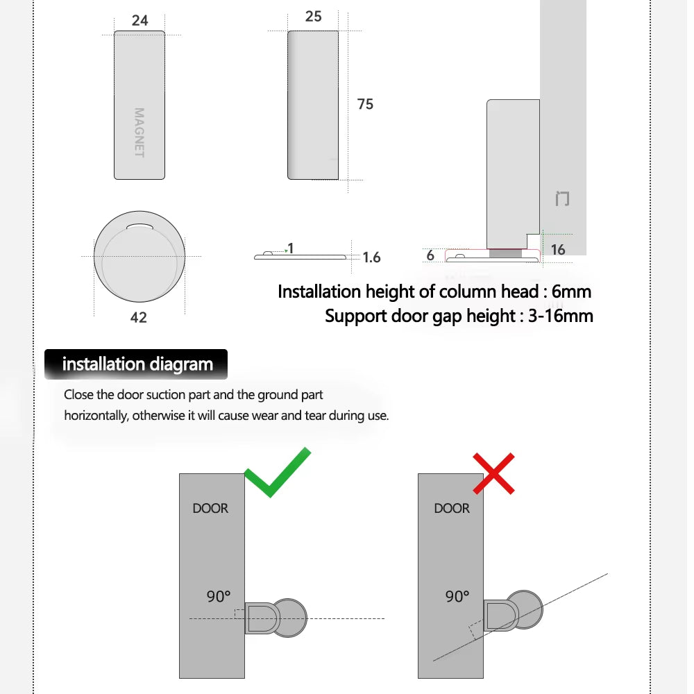 Butee de Porte magnetique 